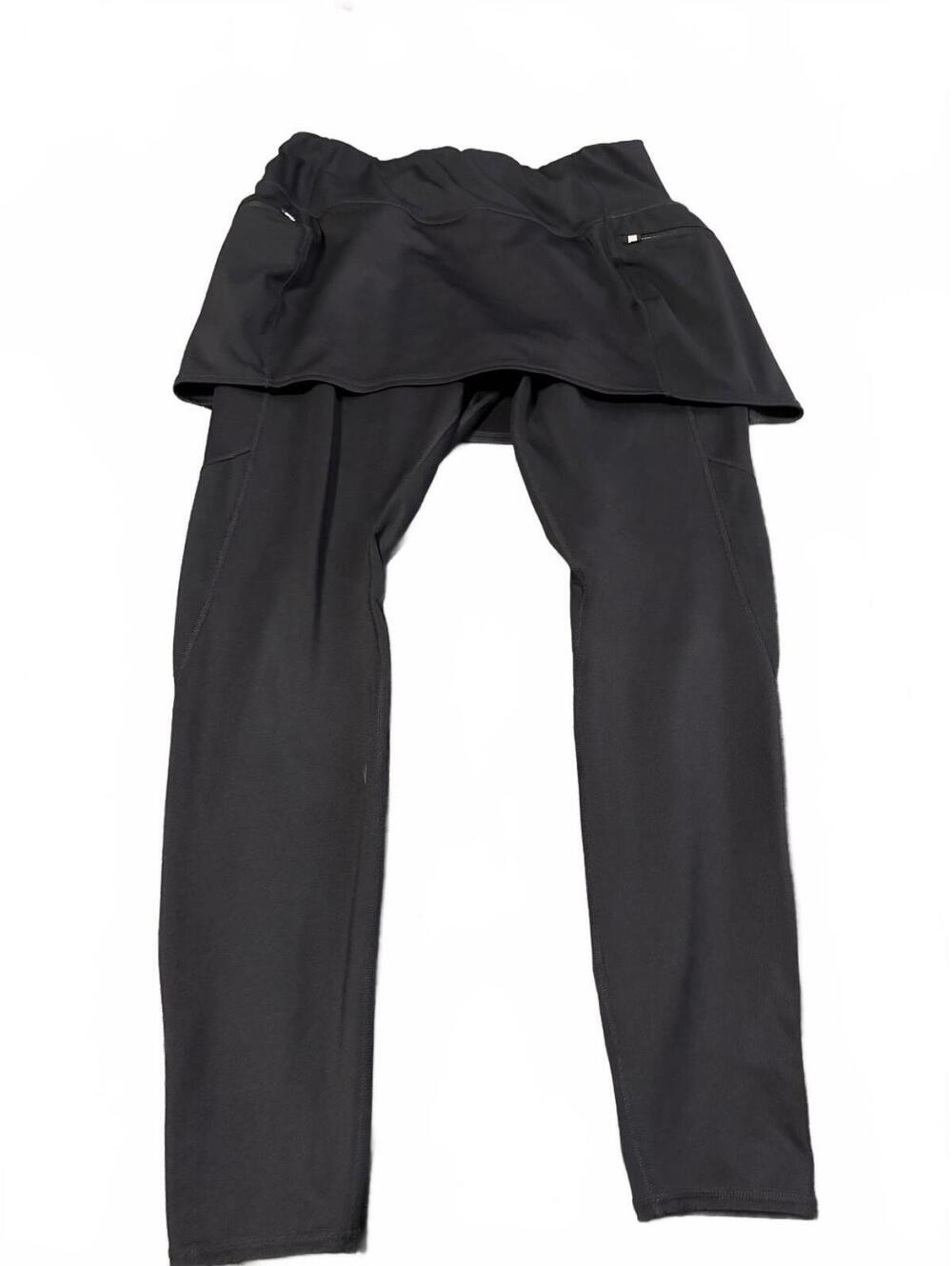 Athleta Black Skirted Leggings Size L